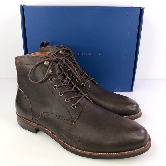 Vince Camuto Men\'s Lannie Leather Jack Boot Mocha 11M New main image 7